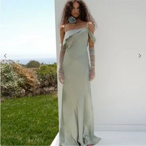 For Love And Lemons One Shoulder Sage Dress